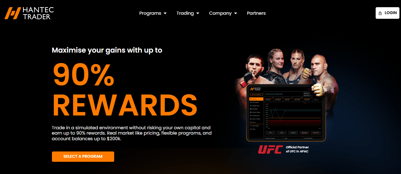 Hantec Trader website